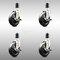 Service Caster 5 Inch 316SS Soft Rubber Swivel 1-1/2 Inch Expanding Stem Caster Set Brake SCC SCC-SS316EX20S514-SRS-TLB-112-4 - alternate 1